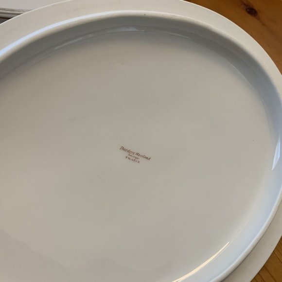 Theodore Haviland Limoges France Covered Oval Serving Dish Pink Flowers - Picture 8 of 8